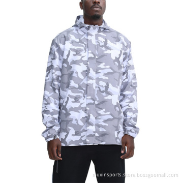 Wholesale Camo Men Workout Jacket Full Zip